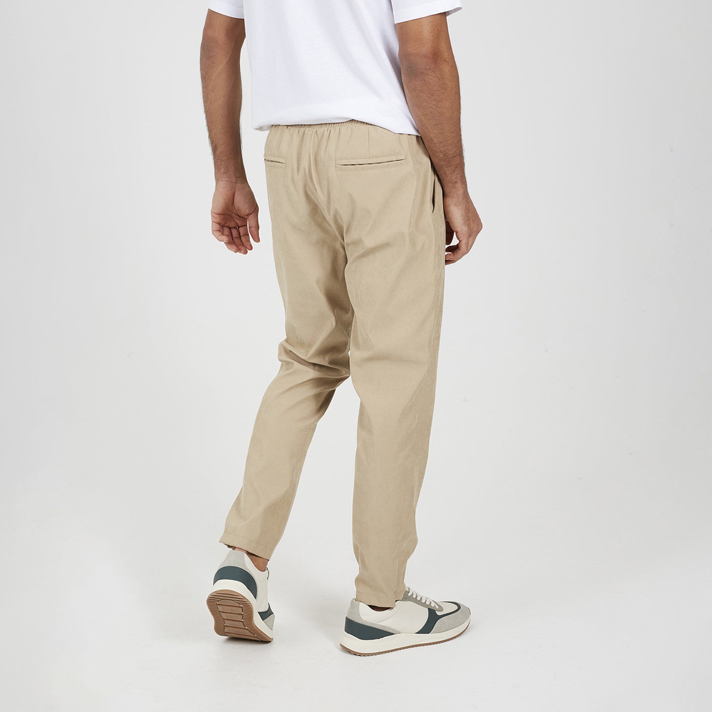 Brave Soul Stone Elasticated Waist Trousers - Stone Image 2