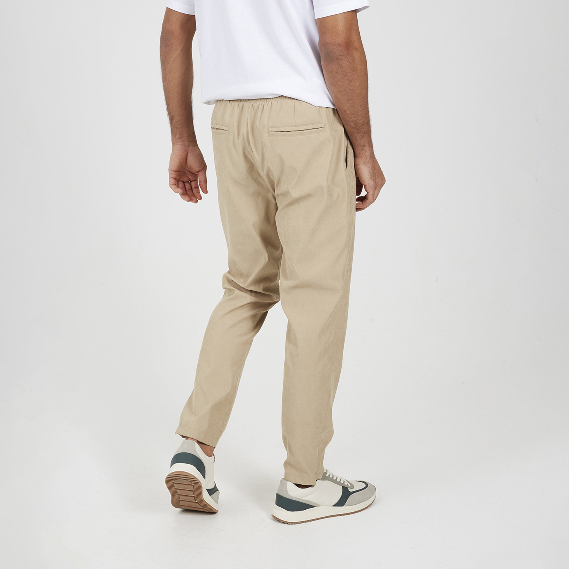 Brave Soul Stone Elasticated Waist Trousers - Stone Image 2