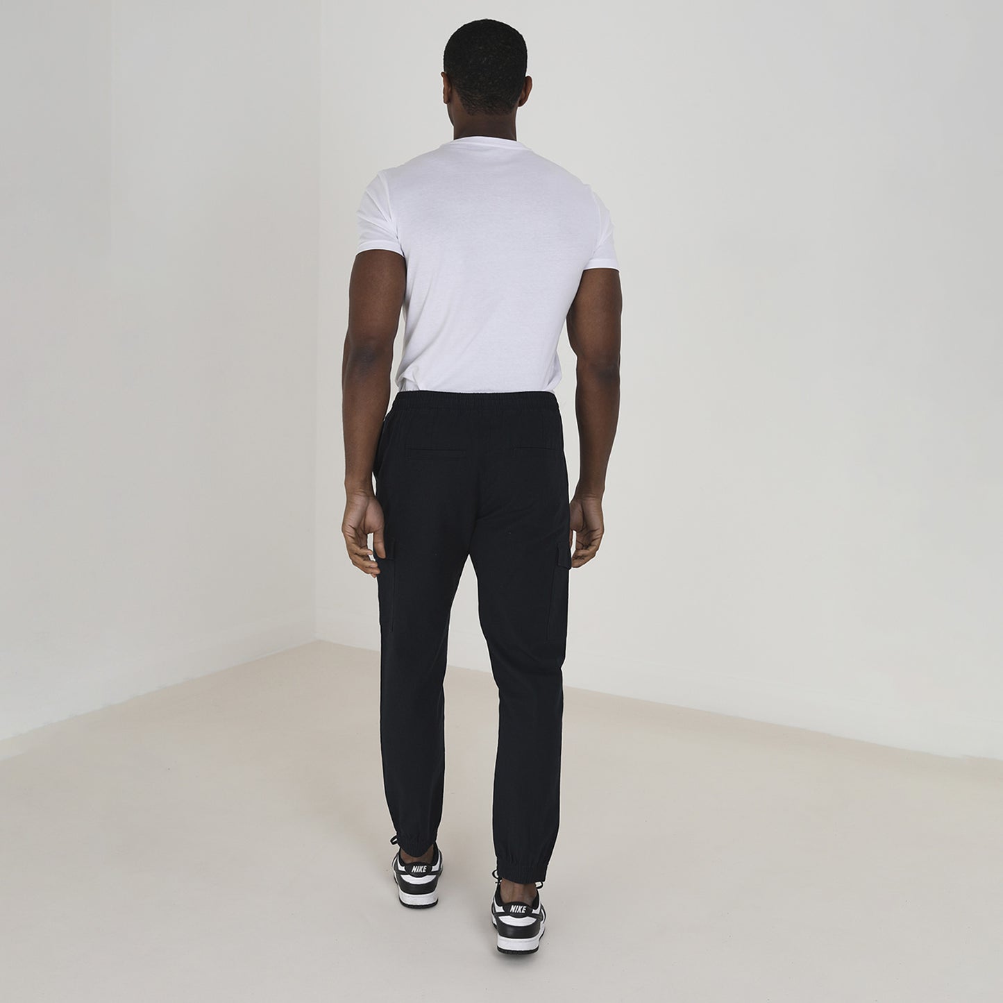 Brave Soul Navy Cotton Linen Blend Cargo Trousers - Navy Image 2