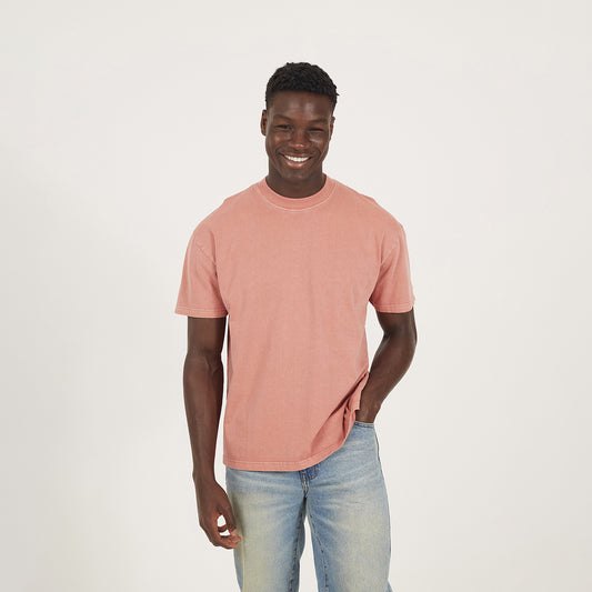 Brave Soul Pink Acid Wash Oversized T-shirt - Pink Image 1
