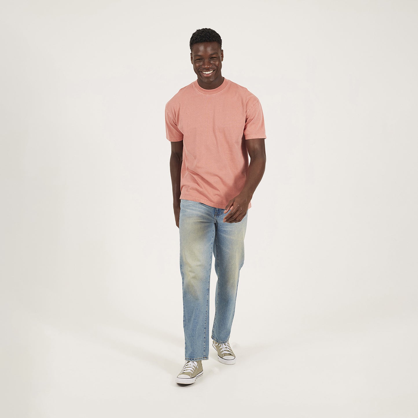 Brave Soul Pink Acid Wash Oversized T-shirt - Pink Image 3