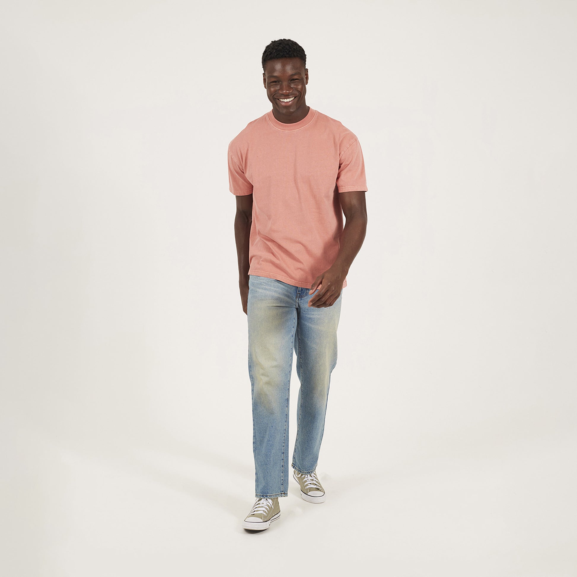 Brave Soul Pink Acid Wash Oversized T-shirt - Pink Image 3
