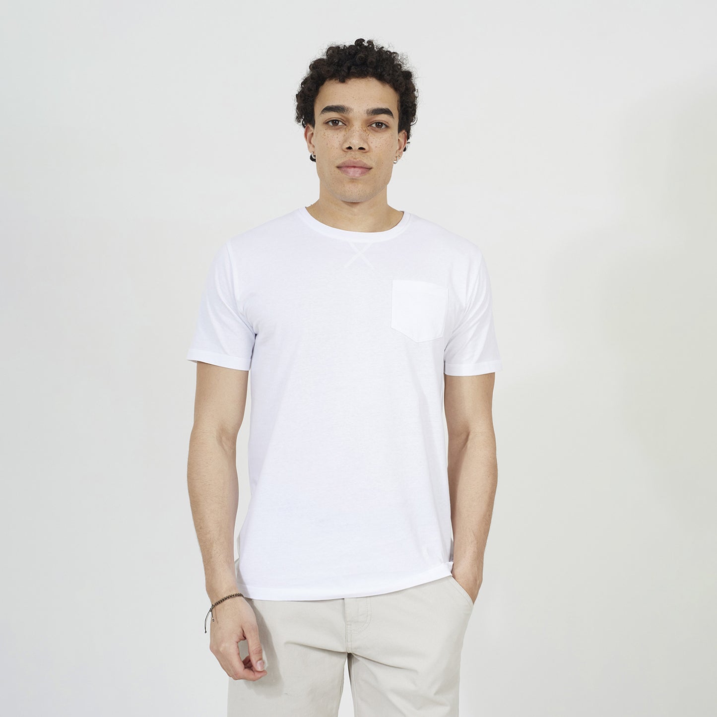 Brave Soul White 2 Pack Crew Neck T-Shirts - White Image 2