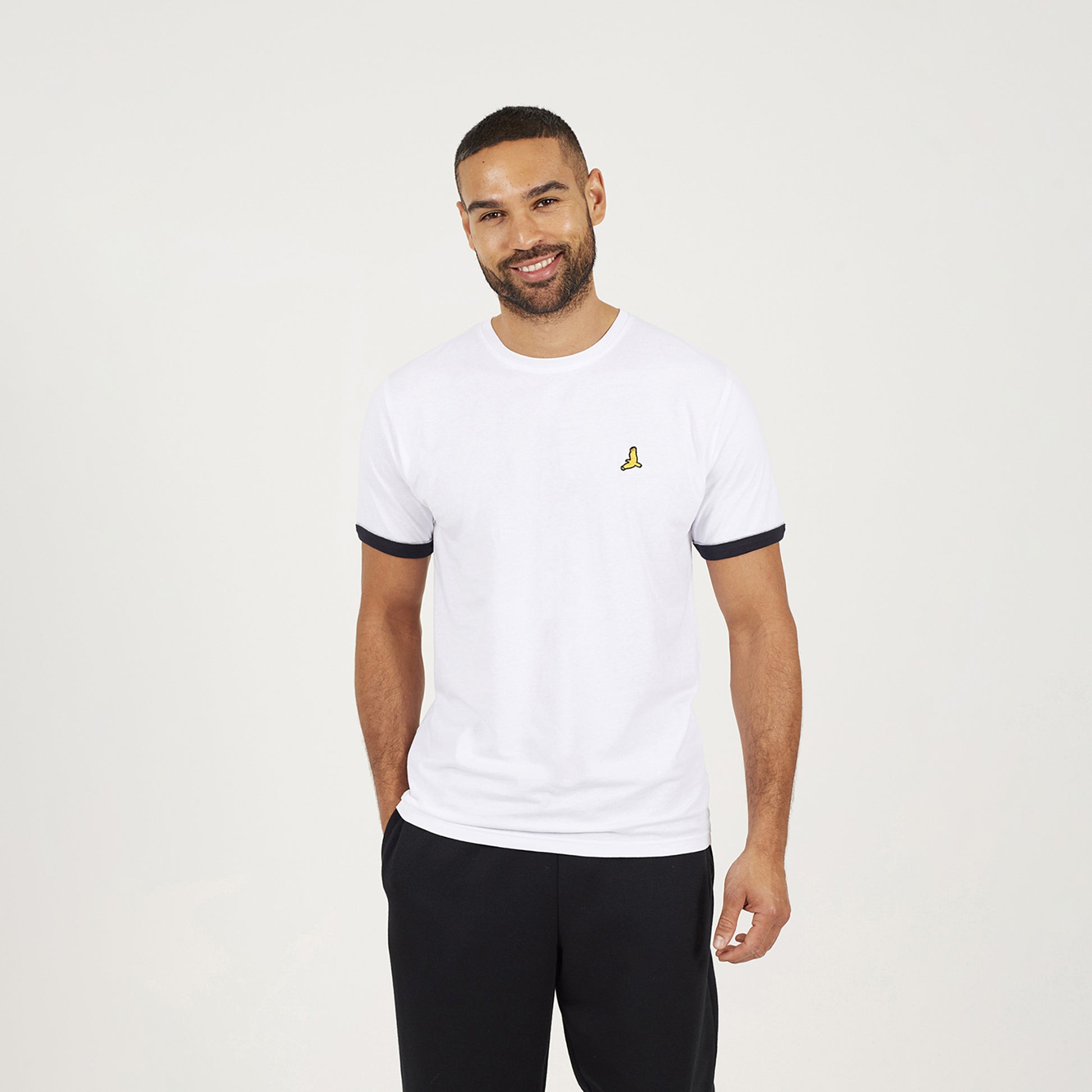 Brave Soul Navy 3-Pack Crew Neck T-Shirts with Contrast Piping - Navy Image 5