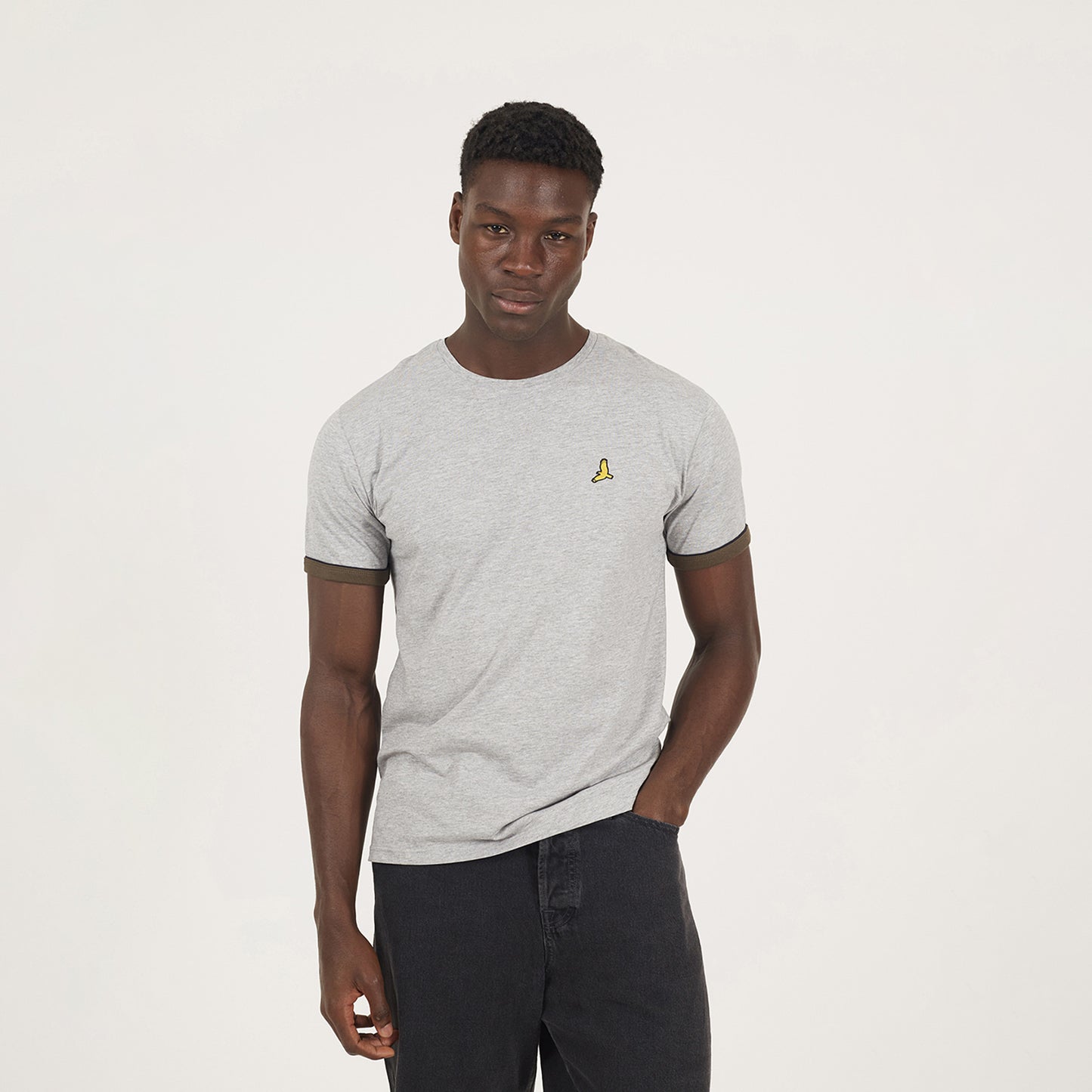 Brave Soul Navy 3-Pack Crew Neck T-Shirts with Contrast Piping - Navy Image 4