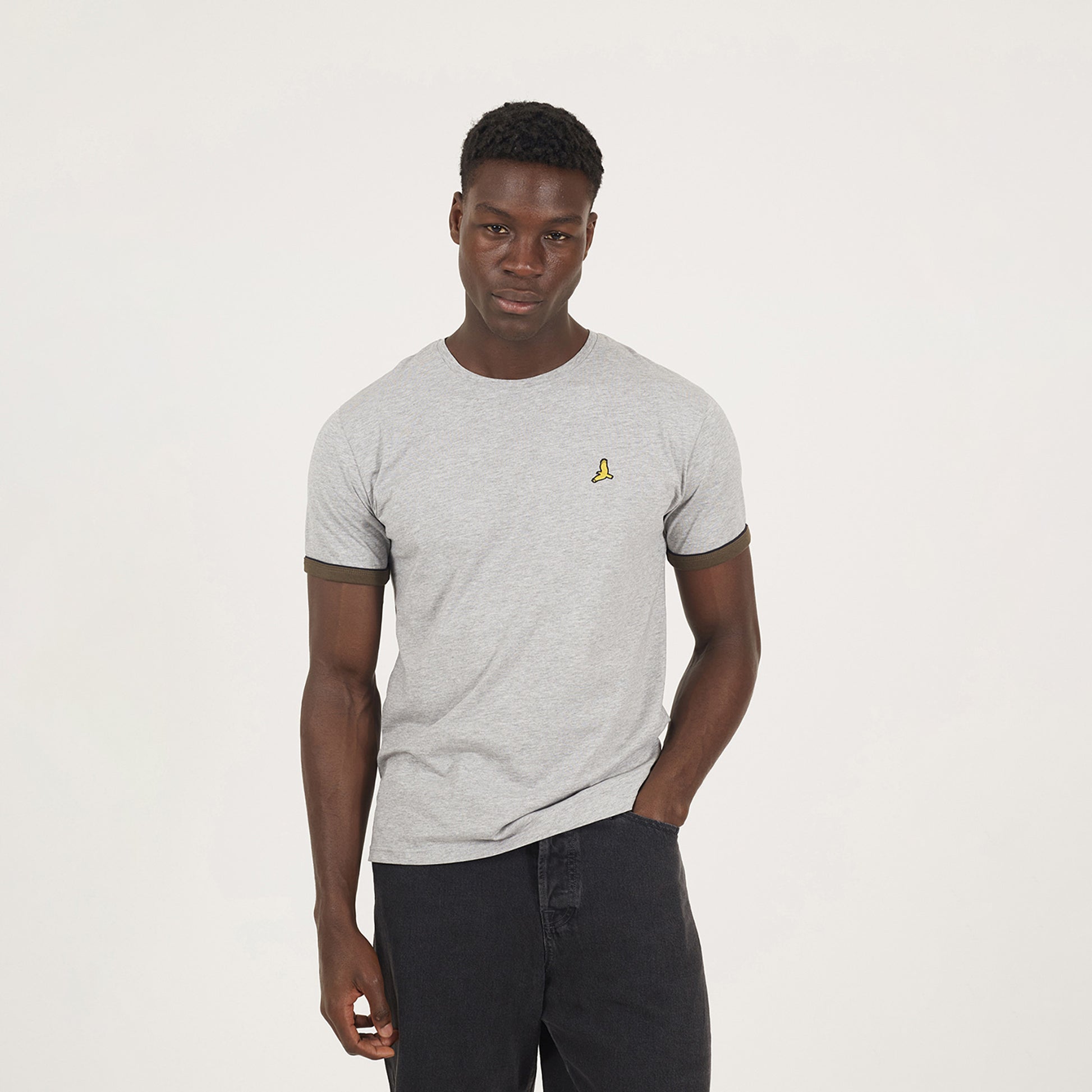 Brave Soul Navy 3-Pack Crew Neck T-Shirts with Contrast Piping - Navy Image 4