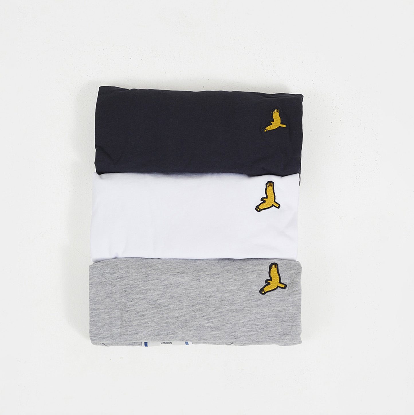 Brave Soul Navy 3-Pack Crew Neck T-Shirts with Contrast Piping - Navy Image 1