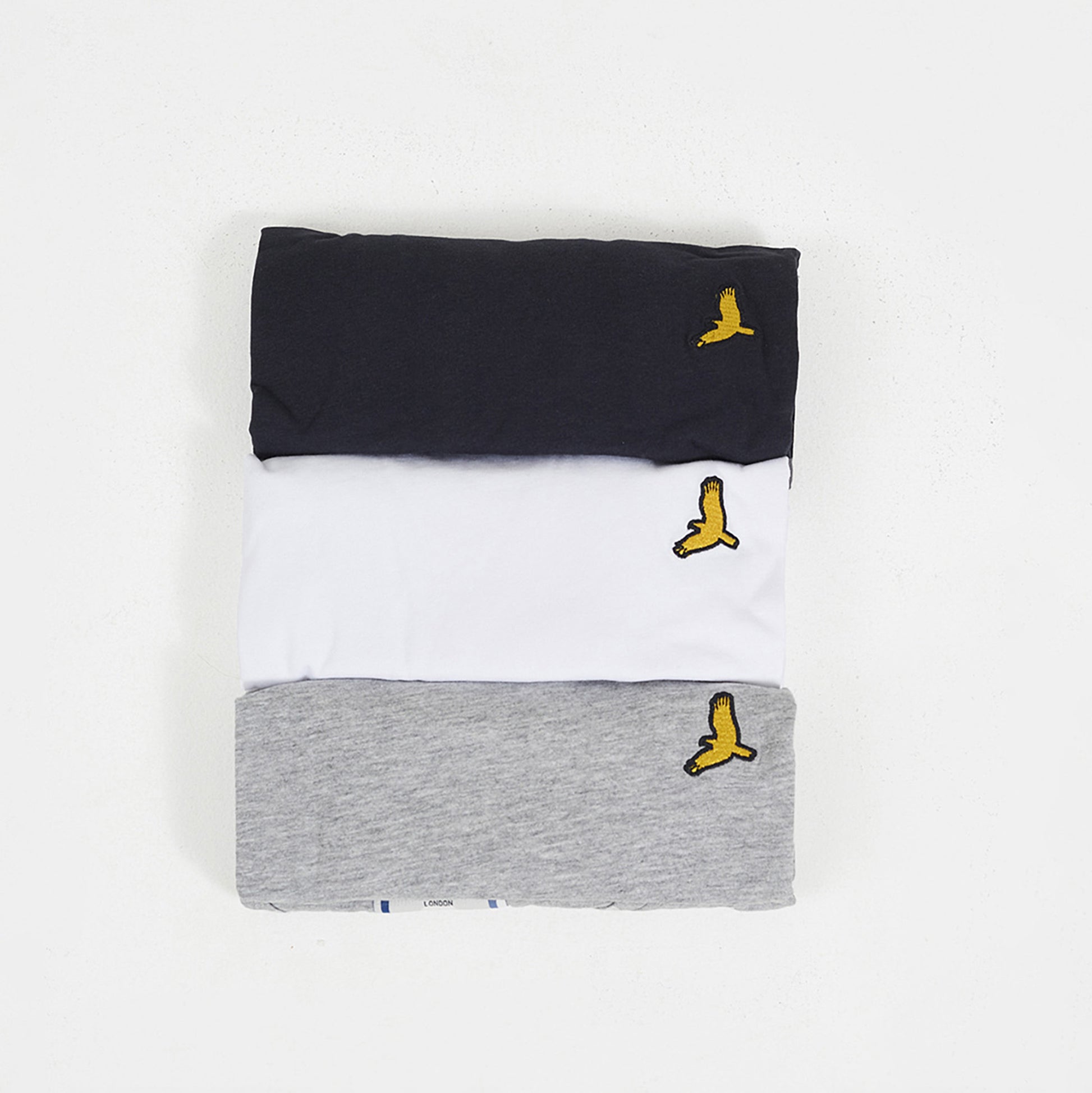 Brave Soul Navy 3-Pack Crew Neck T-Shirts with Contrast Piping - Navy Image 1