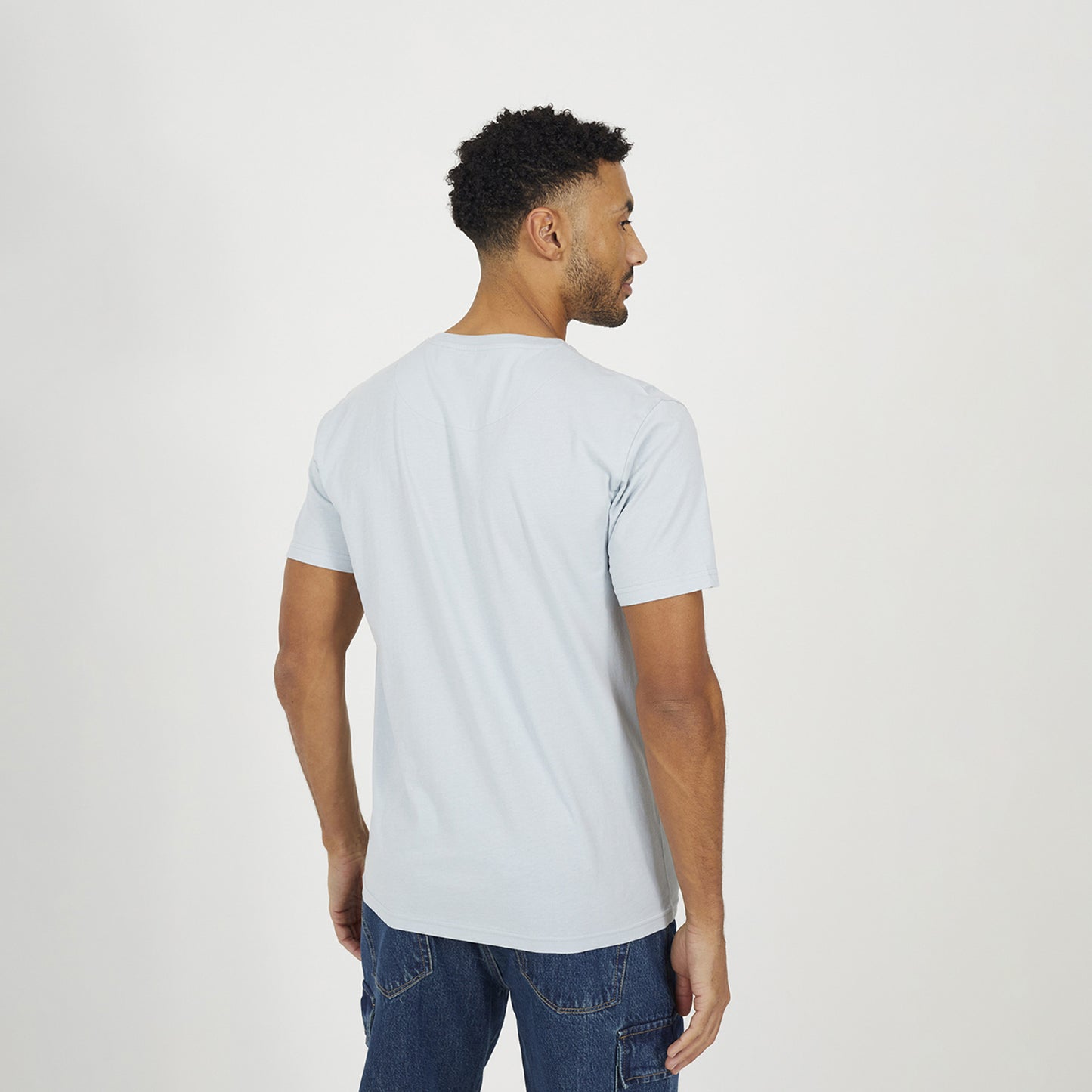 Brave Soul Light Blue 3-Pack Crew Neck T-Shirts - Light Blue Image 3