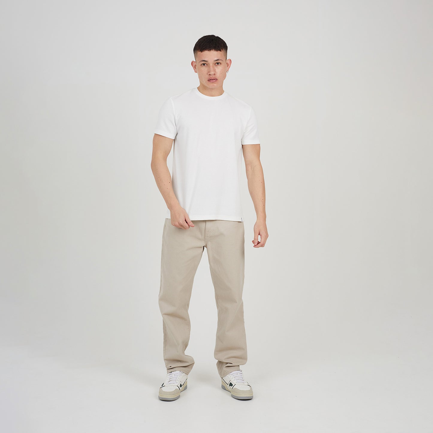 Brave Soul Cream Crew Neck T-Shirt - Cream Image 3