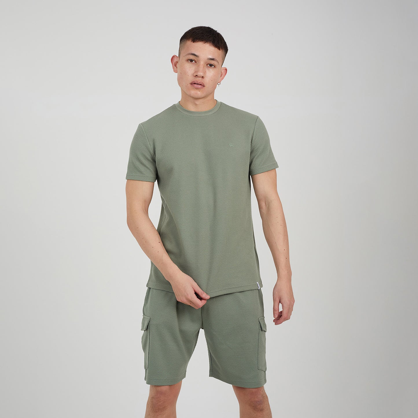 Brave Soul Pale Green Crew Neck T-Shirt - Pale Green Image 1