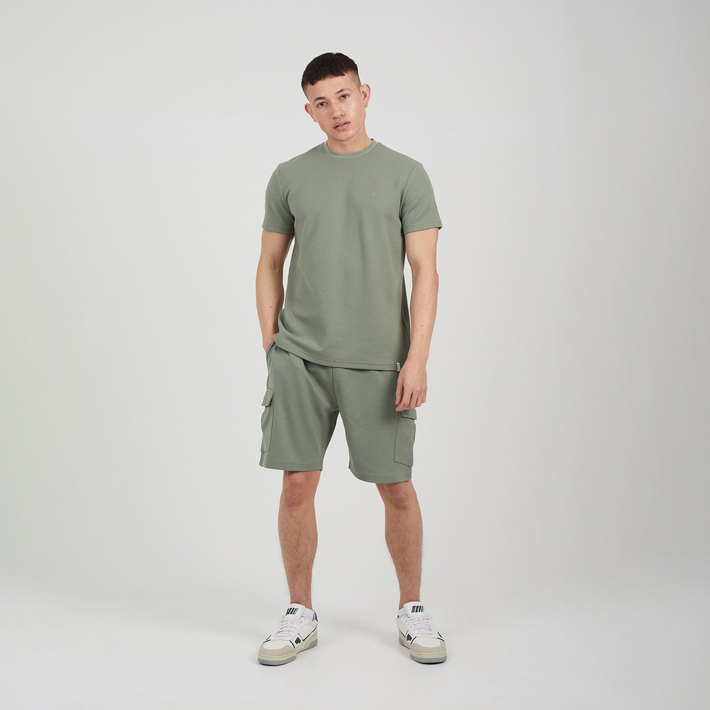Brave Soul Pale Green Crew Neck T-Shirt - Pale Green Image 3