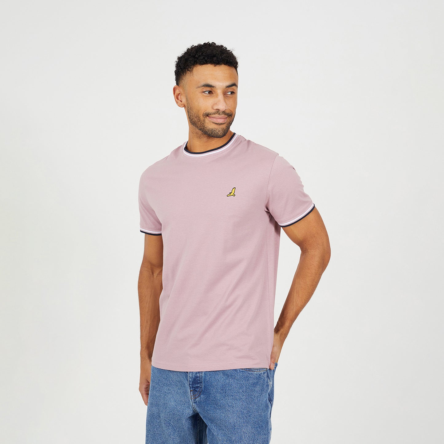 Brave Soul Pale Green 3-Pack Crew Neck T-Shirts with Rib Detail - Pale Green Image 4