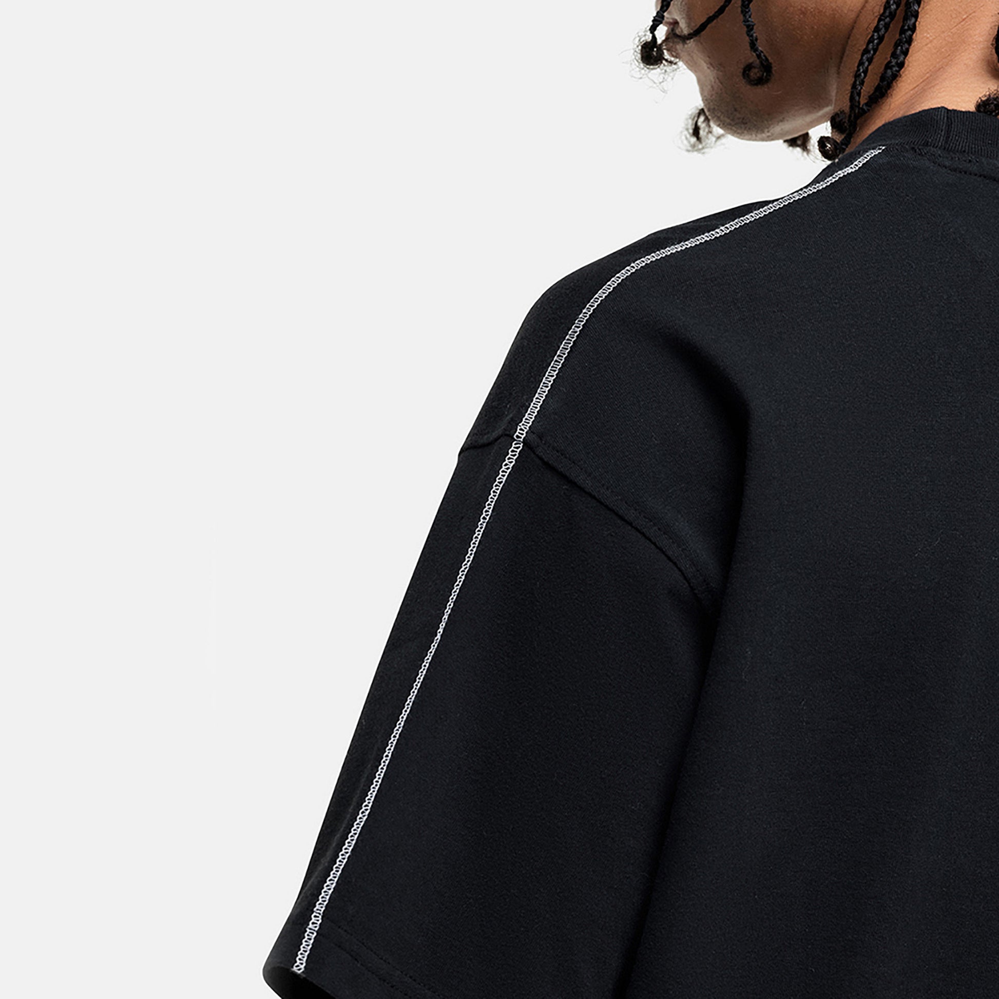 Good For Nothing Black Washed Oversized T-Shirt - Black Image 3
