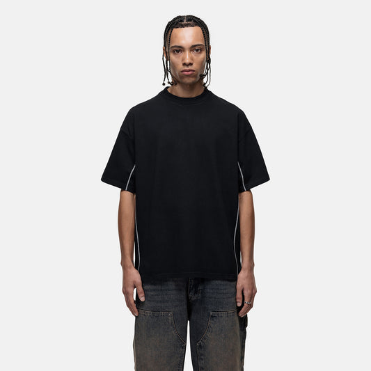 Good For Nothing Black Washed Oversized T-Shirt - Black Image 1
