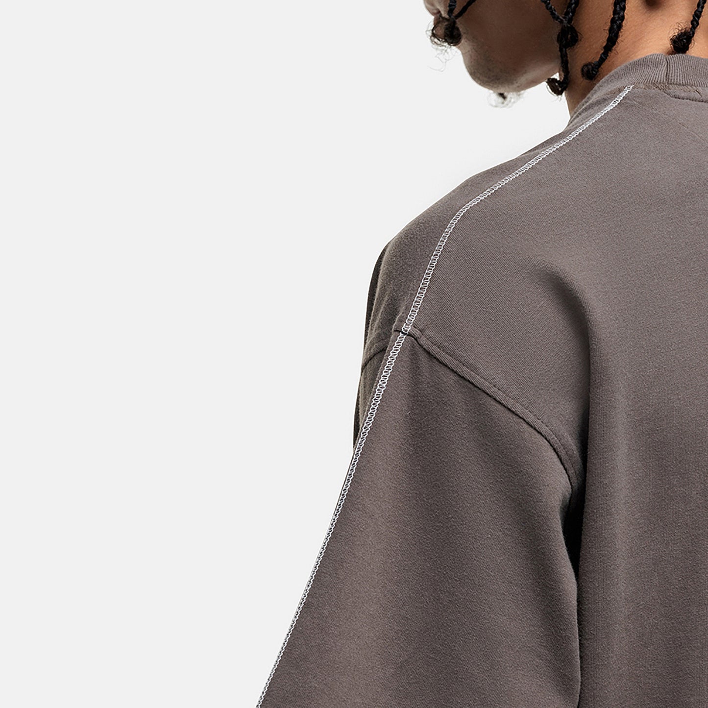 Good For Nothing Taupe Washed Oversized T-Shirt - Taupe Image 3