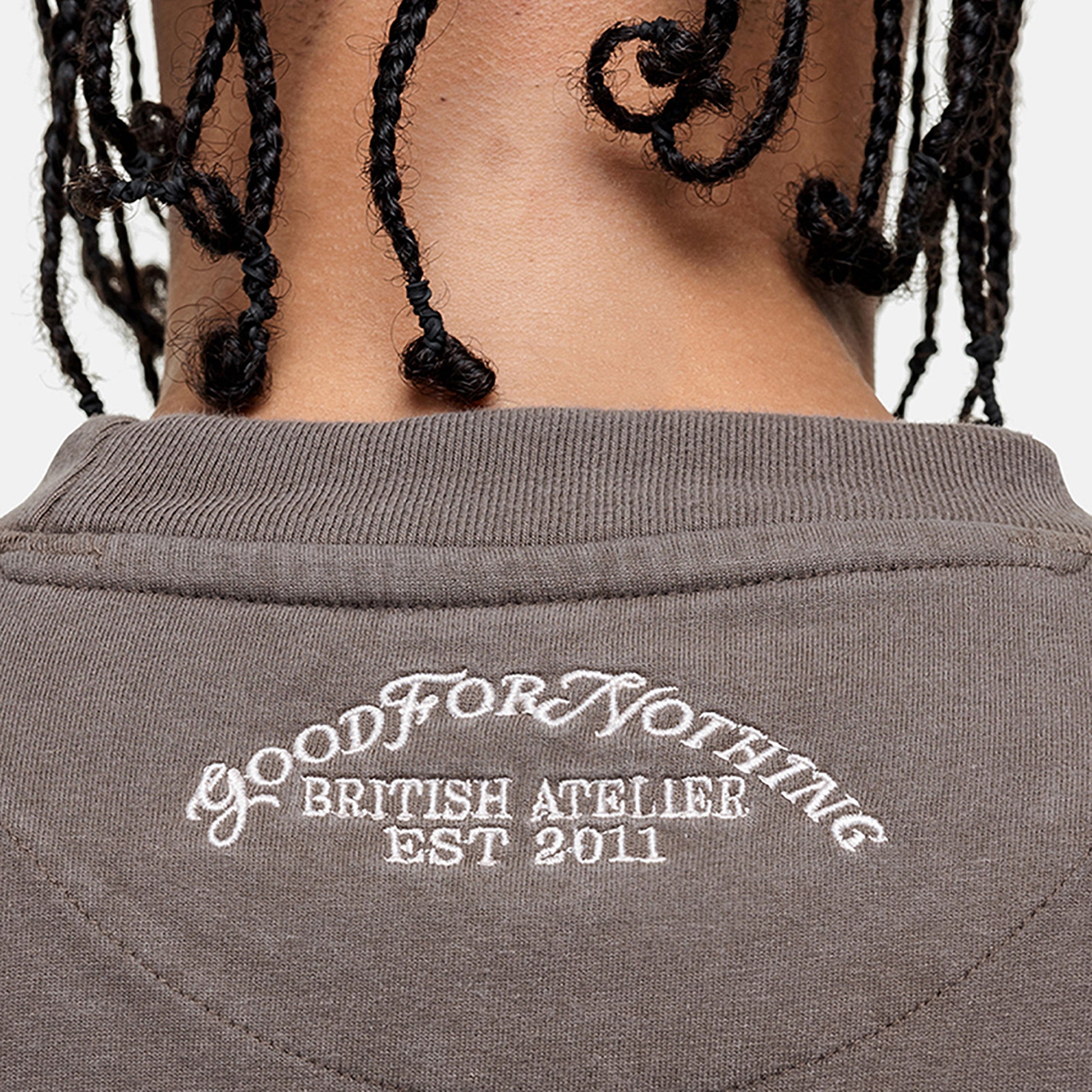 Good For Nothing Taupe Washed Oversized T-Shirt - Taupe Image 4