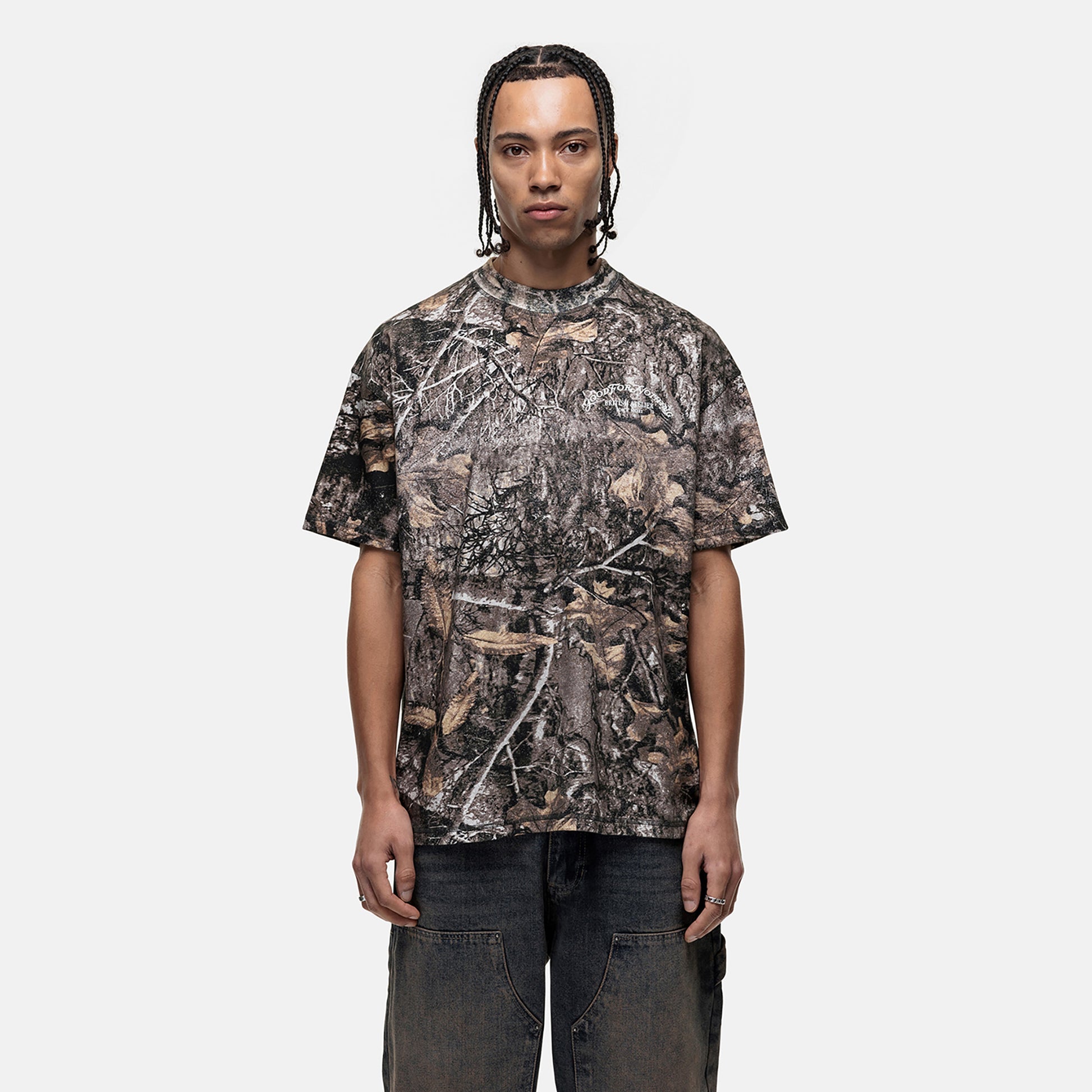 Good For Nothing Brown Camo Relaxed T-Shirt - Brown Image 1