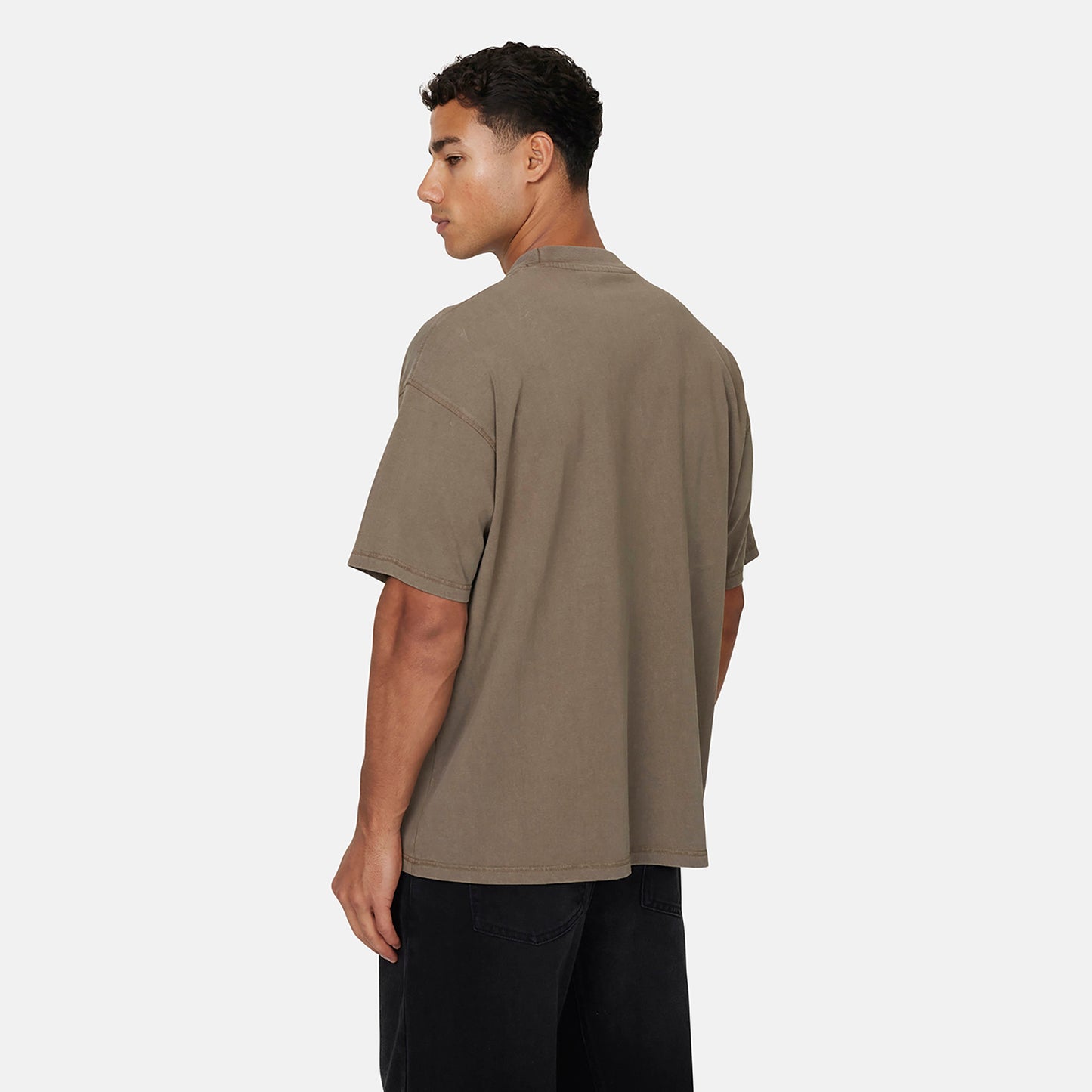 Good For Nothing  Fawn Oversized Puff Print T-Shirt - Fawn Image 2