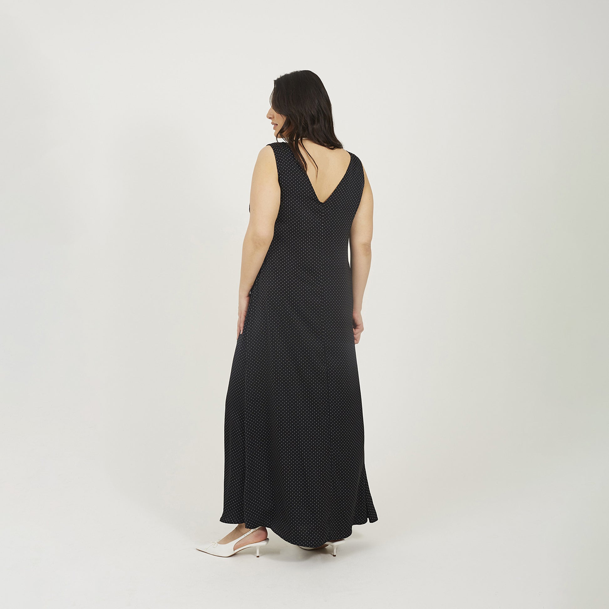 Brave Soul Black Plus Sleeveless Satin Maxi Dress - Black Image 2