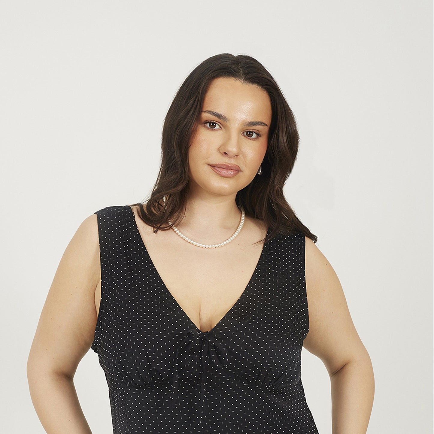 Brave Soul Black Plus Sleeveless Satin Maxi Dress - Black Image 4
